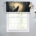 thumbnail image 4 of Wolf Rod Pocket Thermal Insulated Curtain Valance Wildlife Animals Under Full Moon Forest Hunting Theme Window Treatment Valance Curtains for Bathroom 54 by 18 in, 1 Panel, 4 of 6