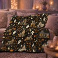 thumbnail image 6 of Spooky Halloween Village Scene, Festive Halloween Scene, Warm Flannel Blanket for Living Room and Reading Nook with Detailed Artwork, Art Lovers Halloween Gift, Festive Home Decor, 6 of 9