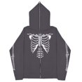 thumbnail image 1 of Sudaderas informales con esqueleto Y2k oscuro europeo y americano para hombres y mujeres, sudaderas con capucha góticas para parejas, sudadera con cremallera de gran tamaño Harajuku, 1 of 5