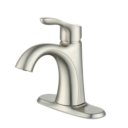 Better Homes & Gardens Simple Flair Single Hole Bathroom Faucet in Satin Nickel