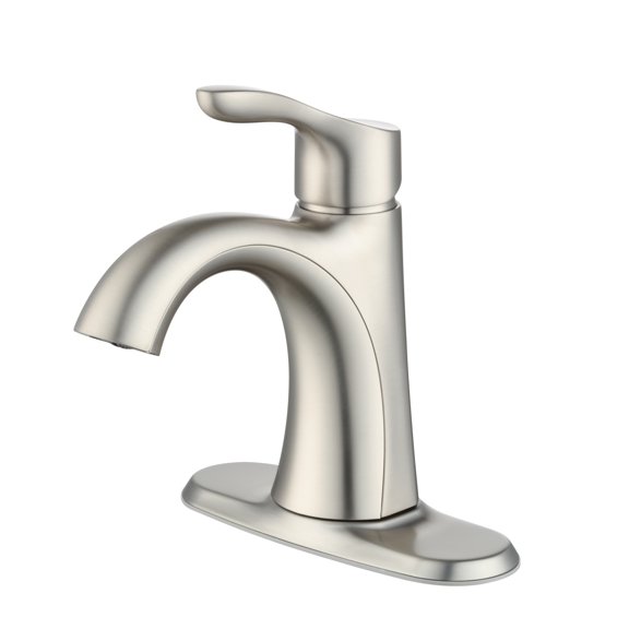 Better Homes & Gardens Simple Flair Single Hole Bathroom Faucet in Satin Nickel