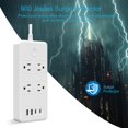 thumbnail image 3 of Regleta de alimentación con protector contra sobretensiones GOTMAR, 4 salidas y 4 puertos USB, 3 of 7