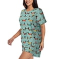 thumbnail image 2 of Lsque winter ski Dachshund Women's Short-Sleeved Pajama Set - 2 Piece Soft and Lightweight Sleepwear Set-Small, 2 of 9