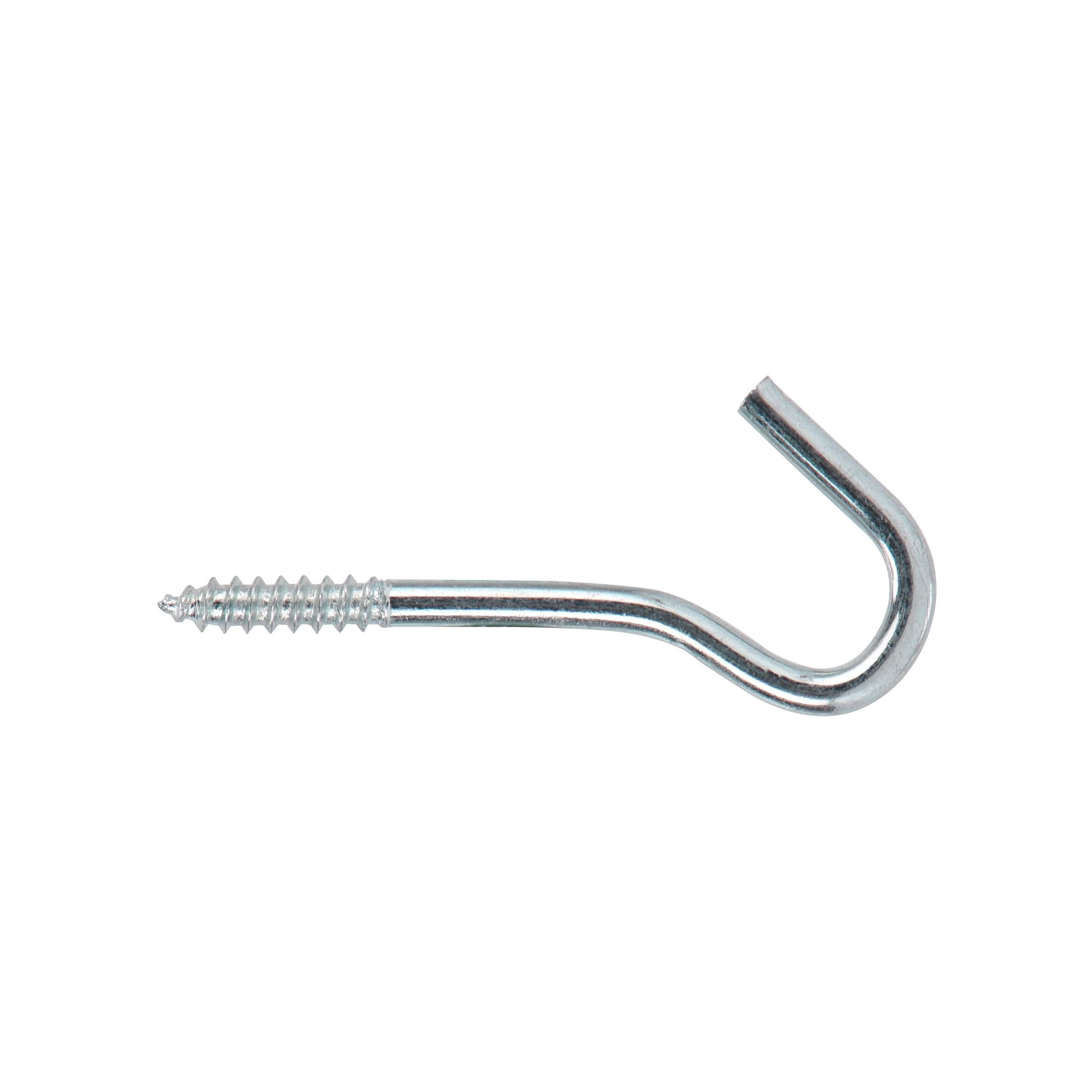 50-Pack of Zinc-Plated Screw Hooks 40mm (1-5/8in) Size – Strong
