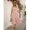 Pink, variant on Womens Pink Boho Geometric Print V-Neck Tiered Midi Dress