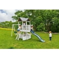 thumbnail image 2 of Avenlur Craftsman Modern Swing Set - Outdoor Backyard Swing: Montessori Waldorf Style Slide, Clubhouse, Fort, Gymnastic Bar, Rock Climb Wall, and More for Kids' Imaginative Play - ASTM Cert. - 3-11yr, 2 of 6