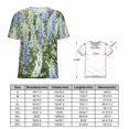 thumbnail image 2 of Floral Colorful Flower Womens Tops Women's Fashion Casual Short Sleeve Flower Print Round Neck Pullover Top Blouse, 2 of 6