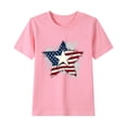 thumbnail image 2 of Freshbabe Boys Girls 4Th Of July American Flag Star Print Short Sleeve Crew Neck T-Shirt, Patriotic Casual Summer Top For Independence Day，Size2-15, 2 of 5
