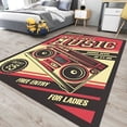 thumbnail image 3 of Dreammotif Retro Music Rug, Colorful Modern Area Rug, Game Room Decor, Bedroom Decor For Teens, Large Living Room Rugs, 3 of 8