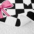 thumbnail image 5 of Erosebridal 8 Ball Quilt King Checkered King Coverlet Set, Pink Checkered 3-Piece 1 Bedspread and 2 Pillowcases, 5 of 7