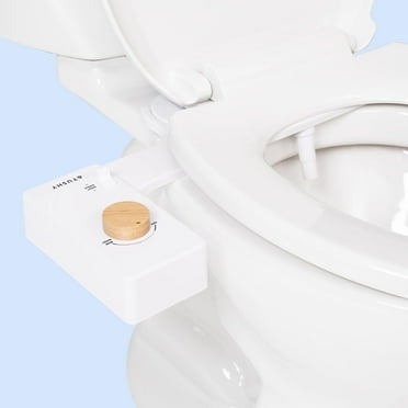 TUSHY Classic 3.0 Bidet Toilet Seat Attachment, Self-Cleaning, One Size, Easy Installation, White/Bamboo