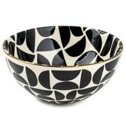 Thyme & Table Stoneware Bowl, Black Retro Collection