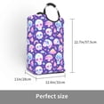 thumbnail image 3 of KLL Skull mushroom colorful Laundry Hamper,Large Canvas Fabric Lightweight Storage Basket Toy Organizer Dirty Clothes Collapsible Waterproof, 3 of 6