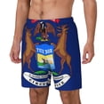 thumbnail image 5 of Mens Michigan Flag 2 in 1 Quick Dry Swim Trunks with Compression Liner Beach Shorts, 5 of 6