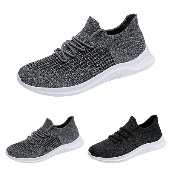 Vedolay Men's Shoes Men's Slip On Shoes Soft Comfort Plat Non-Slip Summer Loafer,Gray 12