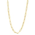 thumbnail image 4 of 24 Inch Gold Tone Paper Clip Chain Necklace - Stainless Steel Link Chain for Layering Jewelry Necklace Gold, 4 of 7