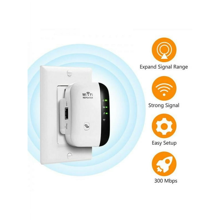 Blibly WiFi Repeater 300Mbps WiFi Booster 2.4G WiFi Extenders Signal  Booster for Home 4 Antennas WiFi Extender