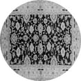 thumbnail image 1 of Ahgly Company Indoor Round Oriental Gray Traditional Area Rugs, 3' Round, 1 of 4