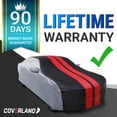 thumbnail image 6 of Car Cover - 100% Waterproof Ford Mustang GT, Ecoboost, Mach 1, V6 2005-2023 All-Weather Premium Plus Car Cover (Tribe - Gray / Black), 6 of 9