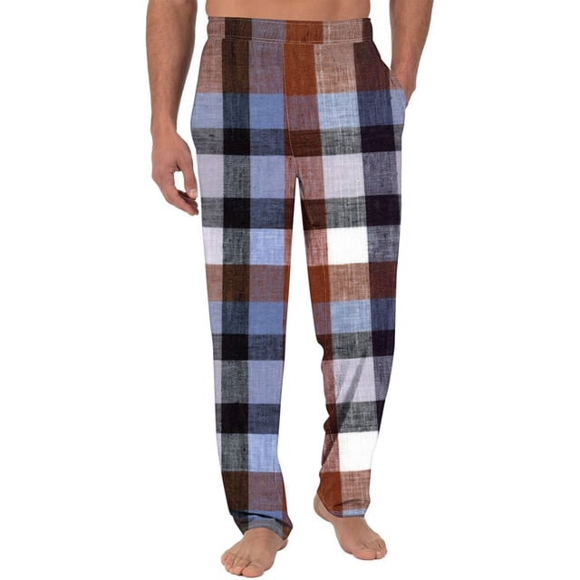 Pantalones largos de moda para hombre, informales, con estampado para el hogar, de pierna recta, para hombre
