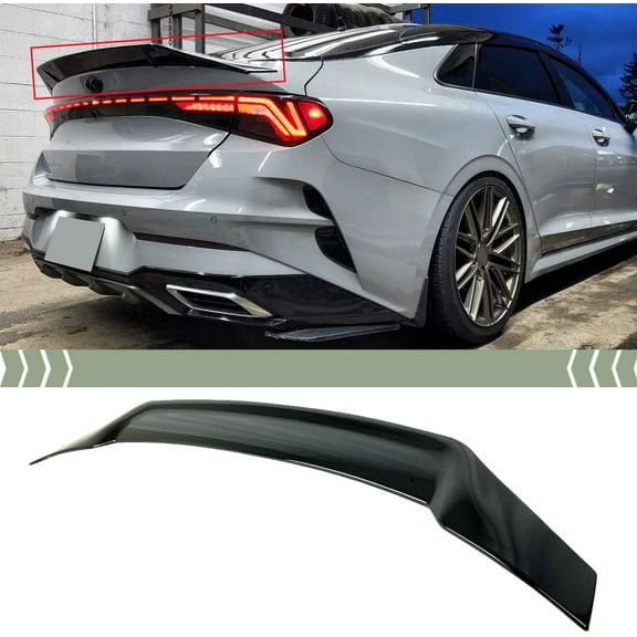 FITS 2021  KIA K5 OPTIMA GLOSSY BLACK HIGHKICK STYLE DUCKBILL TRUNK SPOILER WING