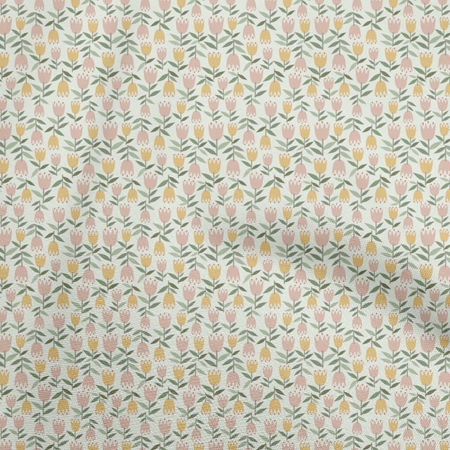 oneOone Cotton Poplin Twill Yellow Fabric Asian Batik Floral Craft Projects Decor Fabric Printed By The Yard 56 Inch Wide