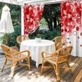 thumbnail image 3 of Outdoor Curtains for Patio Waterproof Red Ink Points Indoor/Outdoor Curtain Tiebacks Abstract Art Bubble Privacy Curtain Sun Block Grommet Drapes for Pergolas Gazebo Porch 2 Panel 54x108 Inch, 3 of 9
