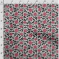 thumbnail image 3 of Soimoi Chinese Floral Print,Cotton Cambric, Quilting Fabric Sold by The Yard 42 Inch Wide, Medium Weight Cotton Fabric, SewingSupplies,Pink & Black, 3 of 5