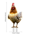 thumbnail image 3 of asddcavvf Christmas Animal Outdoor Garden Chicken Ground Plug Decoration Outdoor Christmas Animal Ground Plug 2D Small Garden Flags for outside with Sign Language Garden Label Outdoor Metal Cards for, 3 of 4