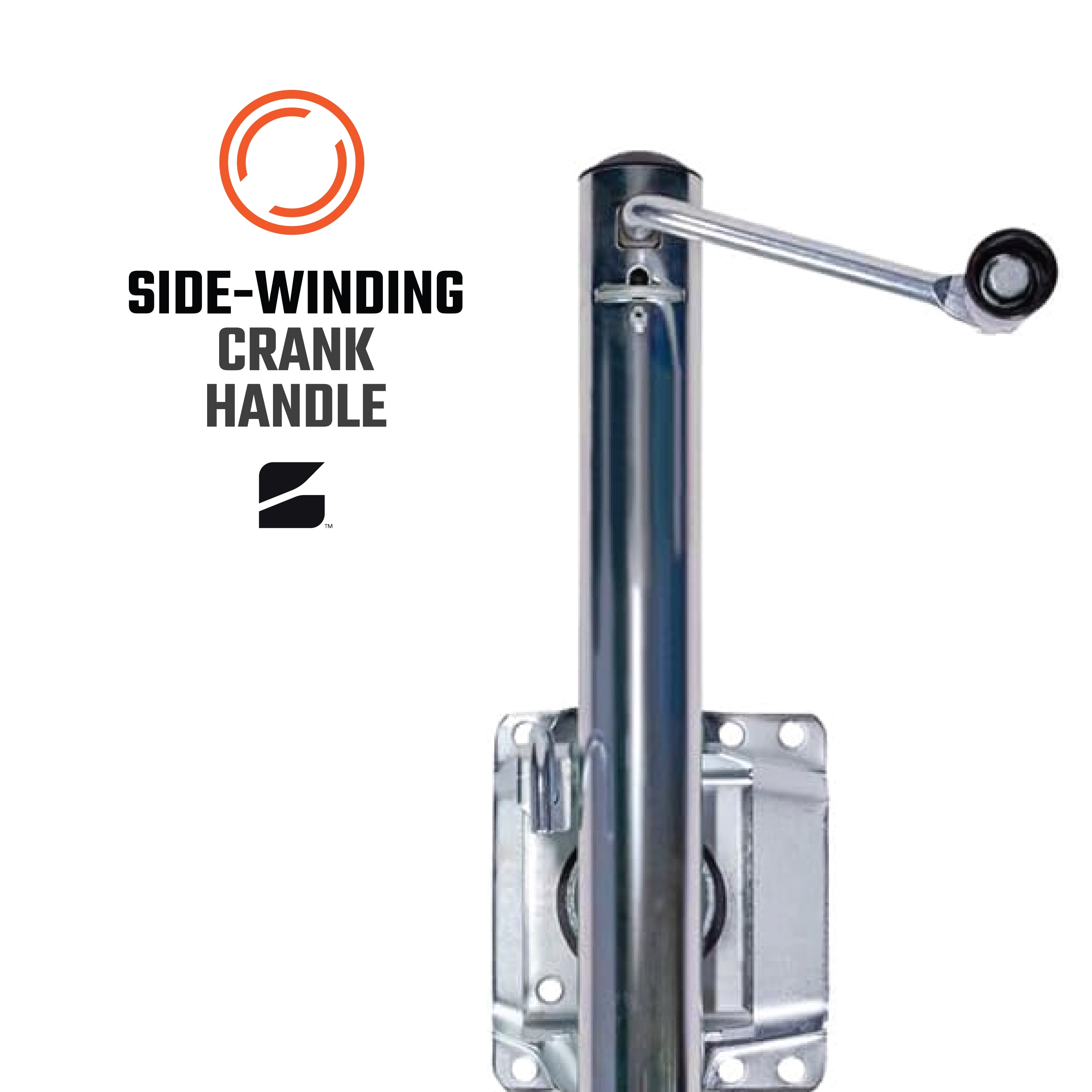Bastion Marine Swivel Mount Trailer Jack Single Wheel 1000 lbs Capacity Stainless Steel