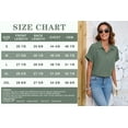 thumbnail image 4 of HOWCOME Womens Casual Short Sleeve Button Down Shirts Work Blouses with Pocket(Olive Green,XX-Large), 4 of 5