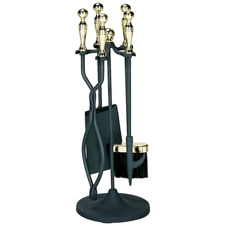 Mini Fireplace Tool Set - Uniflame Mini Black and Brass Fireplace Stove Tool Set