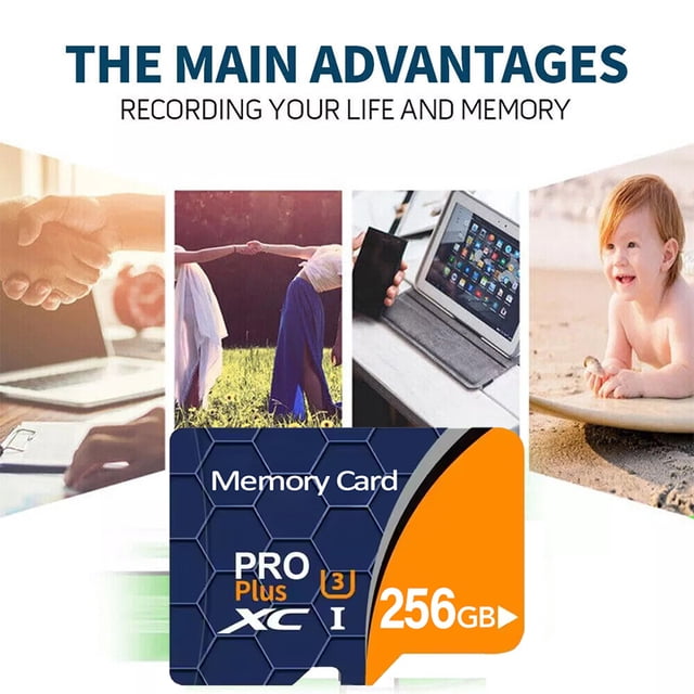 Tarjeta de memoria 256GB Micro SD, resistente al agua, alta velocidad, para cámara, dron, GPS y celular