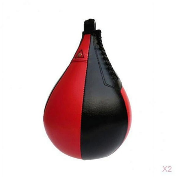Almencla 2x PU Leather Ball Swivel Boxing Punch Bag MMA Training Punching Balls