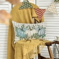 thumbnail image 6 of (2 pack) Sm:)e Fall Thanksgiving Pillow Cover 12x20 Inch - Rustic Farmhouse Style Throw Pillowcase, Blue Pumpkins and Maple Leaves, 6 of 8