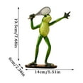 thumbnail image 2 of Sports Frogs Figurine Decor, Miniature Resin Frog Statue Tabletop Collectible Figurines for Home Office Shelves Desk Decor(2.36"×7.48",Tennis), 2 of 2