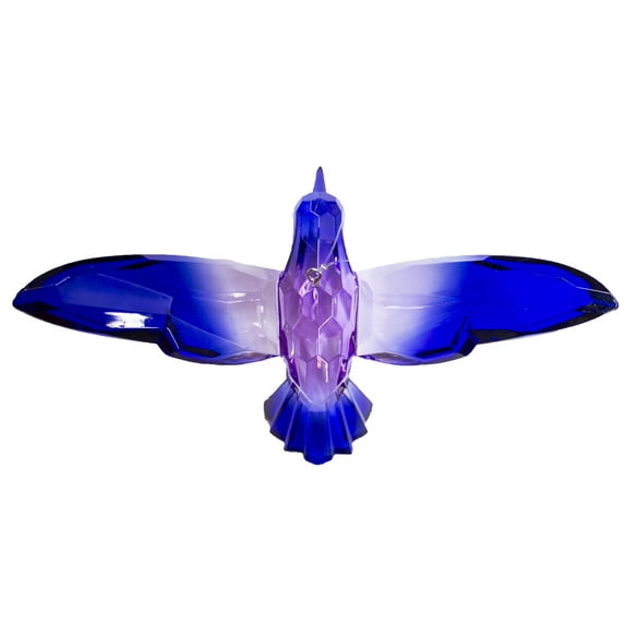 Colorful 6 Inch Hummingbird Ornament/Sun-catcher (Indigo/Purple)