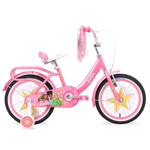 Bicicleta BARBIE BMX R16 1V. Niña Frenos "V"/Contrapedal Ruedas Laterales Acero Rosa Brillante Talla:UN