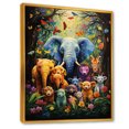 Designart "Animal Playground Blue Nursery Theme I" People Framed Wall