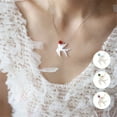 thumbnail image 4 of Modern Swallow Bead Clavicle Necklace, Adjustable Alloy Resin Chain with Ethnic Charm, Lightweight Daily Jewelry for Women, 4 of 8