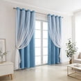 thumbnail image 5 of Anckoeil 2-in-1 Lace Curtain 2 Panels Set, 51x39 Inch Thermal Insulated Blackout Curtains for Bedroom Living Room, 5 of 5