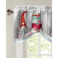 thumbnail image 4 of Christmas Gnome Gift Snowflake Window Curtain Living Room Kitchen Cabinet Tie-up Valance Curtain Rod Pocket Valance, 4 of 6
