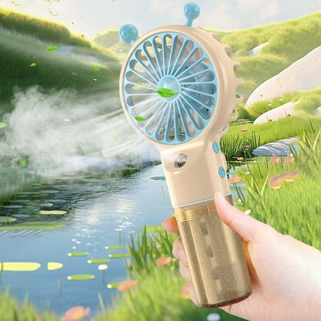 

YUORW Portable Handheld Misting Fan - Rechargeable Battery Operated Spray Mist Fan - Outdoors Misting Personals Cool Device - Cool Fans For Makeup Travel Beach 54% off Clear