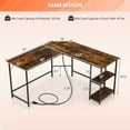 thumbnail image 3 of Giantex L-Shaped Computer Desk, ndustrial Corner Desk, PC Laptop Table for Home & Office, 3 of 6