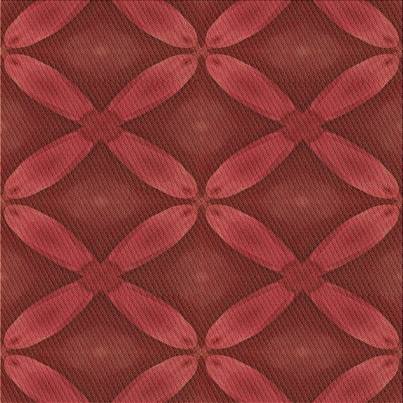 Ahgly Company Indoor Square Patterned Lava Red Area Rugs, 7' Square