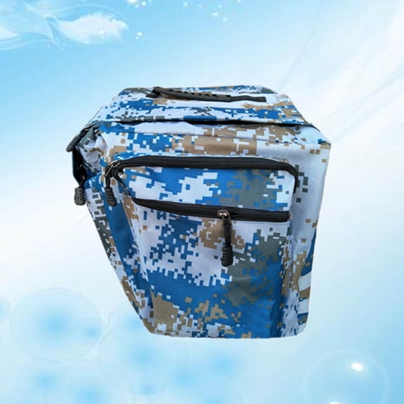Phenofice Camouflage Double Tail Bike Bag with Drink Holder and Convenient Handle for Cycling Storage