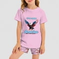 thumbnail image 2 of HCNTES Toddler Baby Boys Girls Independence Day Outfits Set Spring Summer Short Sleeve Shirt and Pants Set 2T 3T 4T 5T 6T 7T 8T 9T Kids 2-piece Pajamas Sleepwear(F02-Light Pink,3-4 Years), 2 of 7