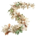 thumbnail image 2 of Fall Garland 6 Ft Autumn Maple Leaf Garland with White Pumpkins and Berries for Thanksgiving Fireplace Mantle Decor Farmhouse Harvest Home Indoor Outdoor Hanging Decoration, 2 of 6