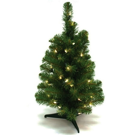 Wideskall® Tabletop Christmas Pine Tree 2 Feet Artificial with 30 LED Warm White
