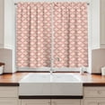 thumbnail image 2 of Ambesonne Pink Kitchen Curtains, Peony Blooms and Berry Twigs, 55"x45", Blush Multicolor, 2 of 3